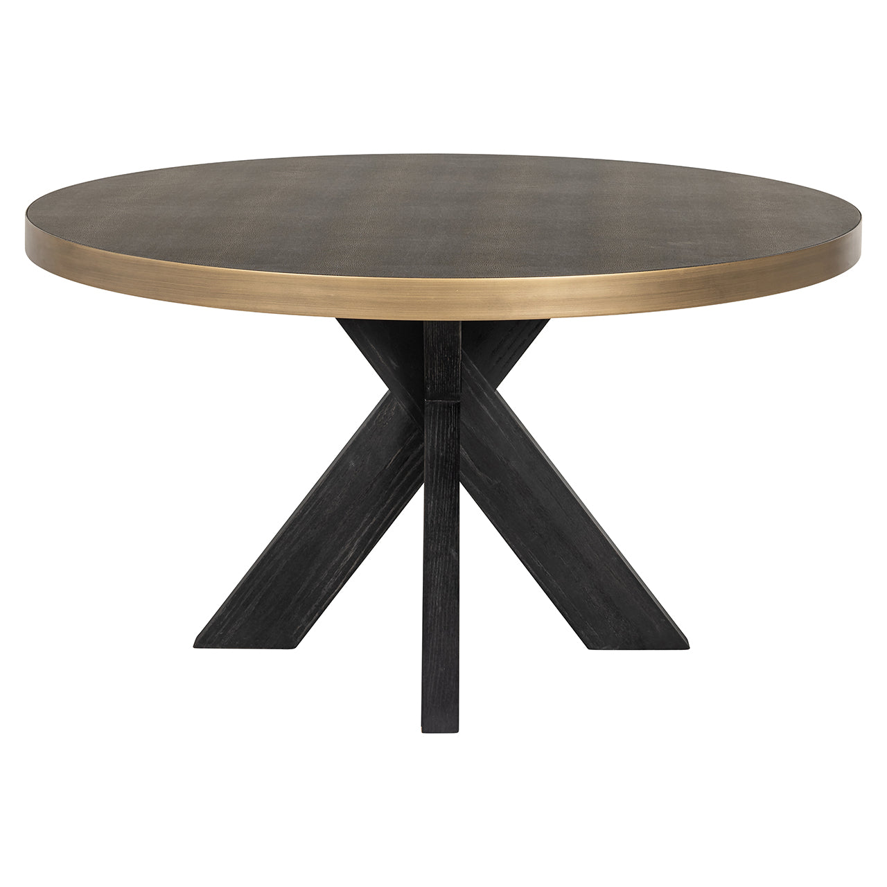 Eettafel Bloomville 140Ø (Zwart/goud)