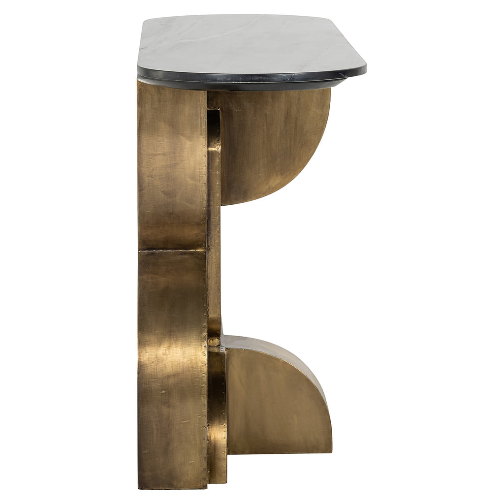 Wandtafel Maddox (Zwart/goud)