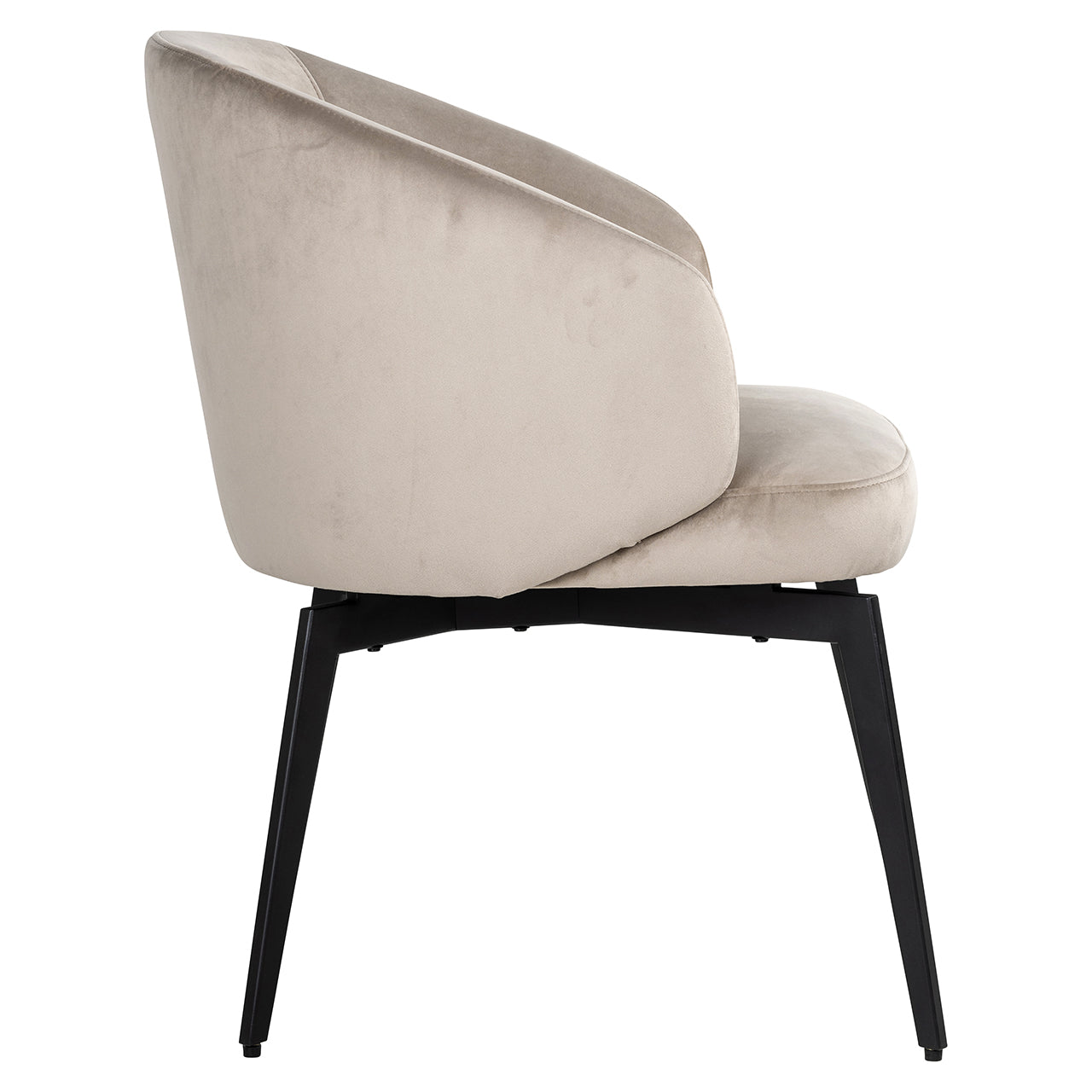 Stoel Amphara khaki fluweel brandvertragend (FR-Quartz 903 Khaki)