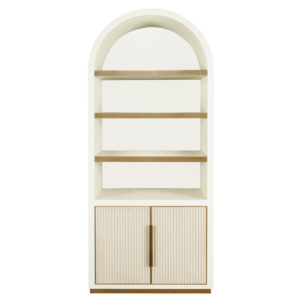 Wandkast Tivoli met gebogen bovenkant 2-deurs 3-planken (Wit)