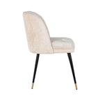 Stoel Alicia wit chenille brandvertragend (FR-Bergen 900 wit chenille)