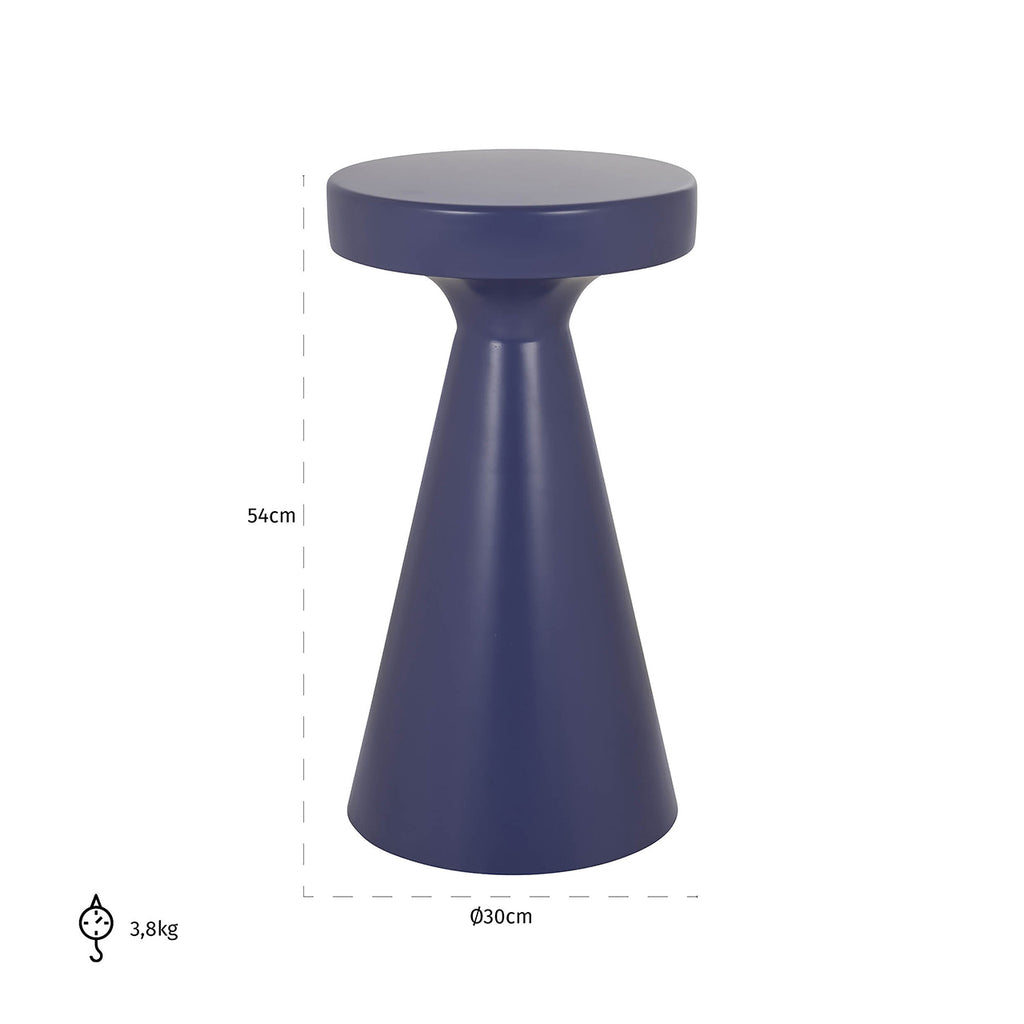 Bijzettafel Kimble paars groot 30Ø (Paars)