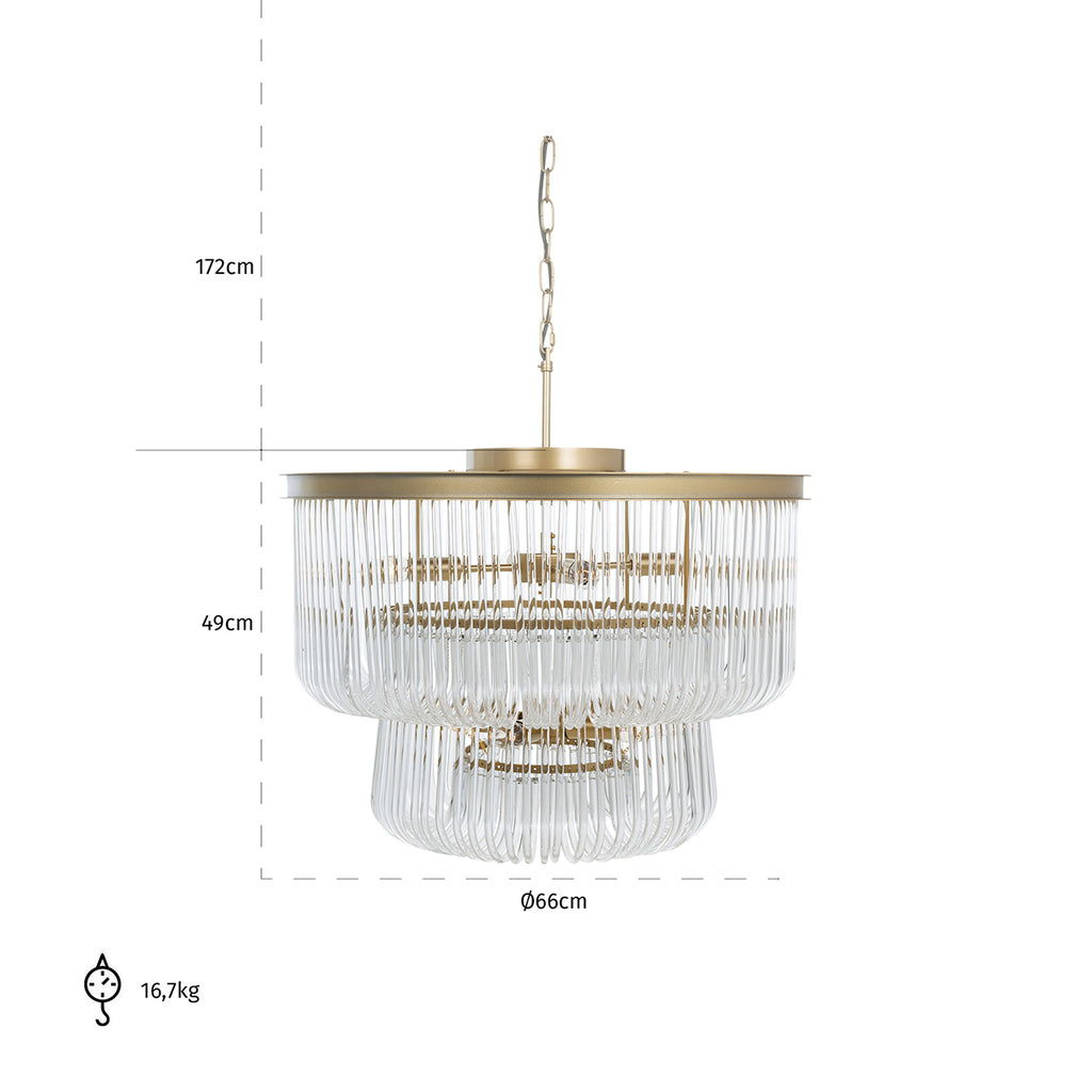 Hanglamp Romy (Geborsteld Goud)