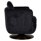 Draaifauteuil Turner zwart chenille (Bergen 809 zwart chenille)