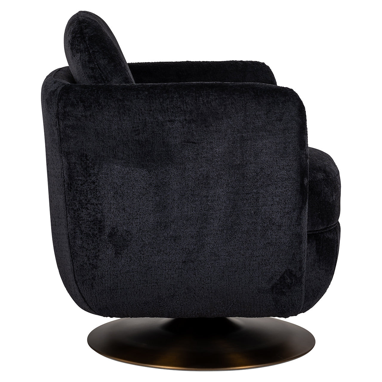 Draaifauteuil Turner zwart chenille (Bergen 809 zwart chenille)