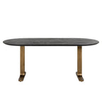 Eettafel Revelin 200 (Zwart/goud)