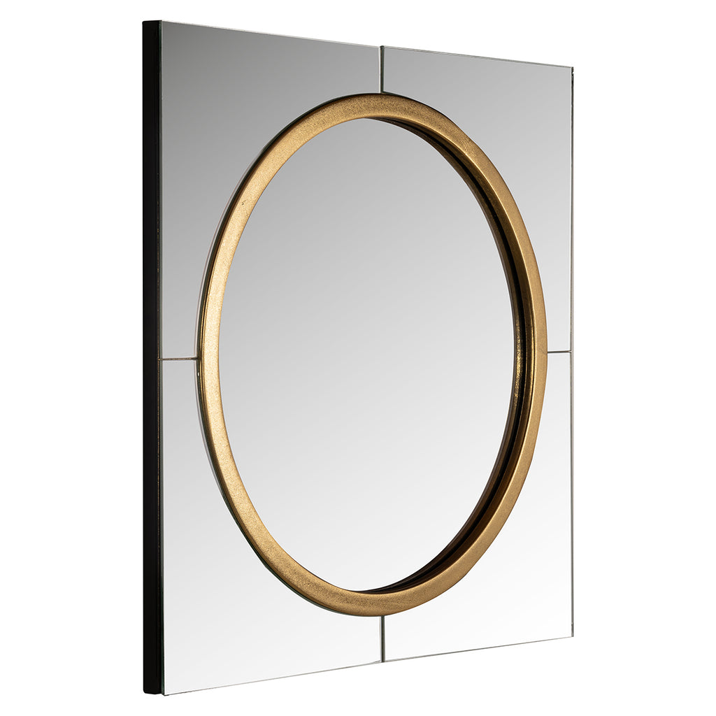 Spiegel Briana rond goud (Goud)