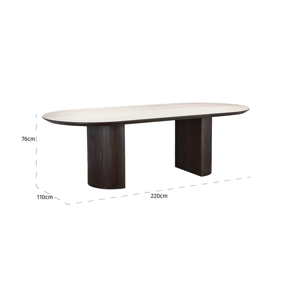 Eettafel Ritz 240 (Bruin)