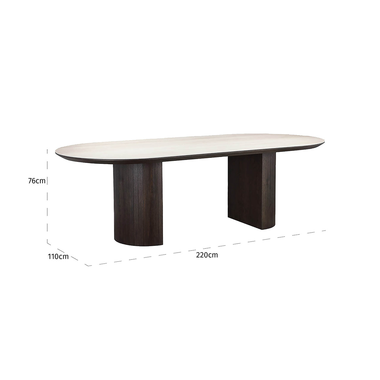Eettafel Ritz 240 (Bruin)