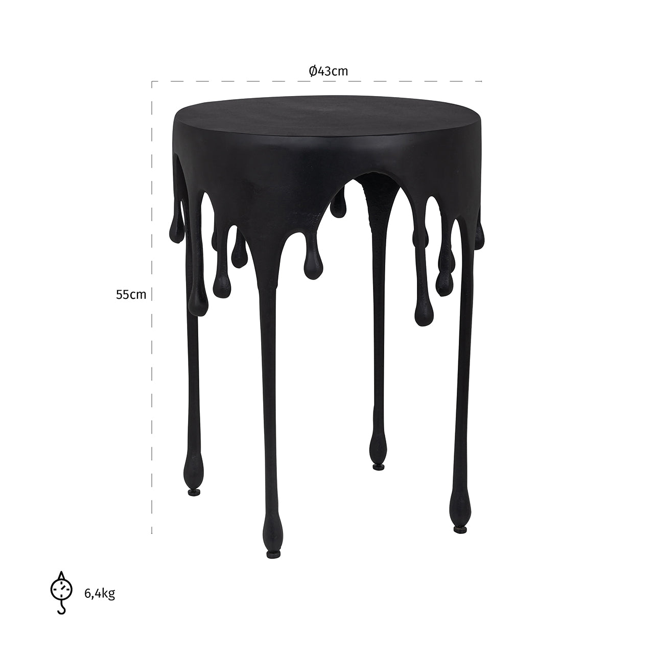 Bijzettafel Laila (Zwart)