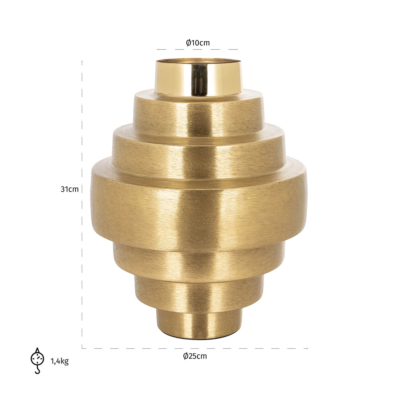 Vaas Akelei goud (Goud)