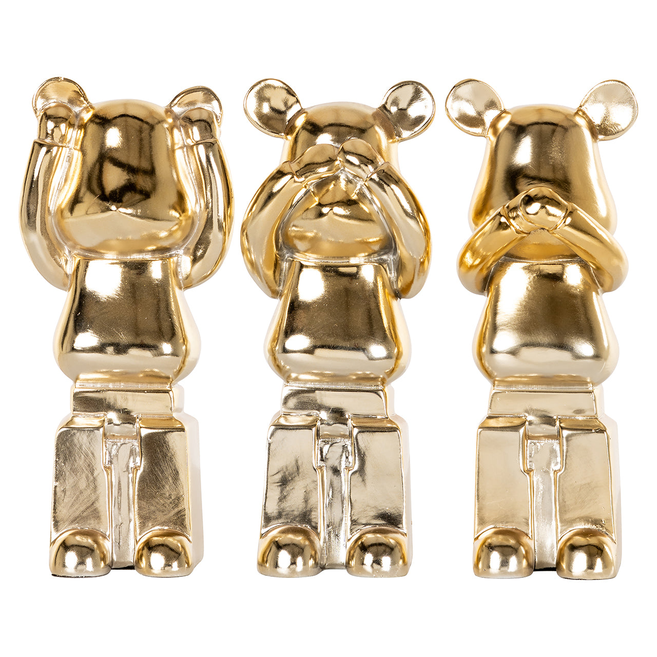 Deco object Berna set van 3 (Goud)