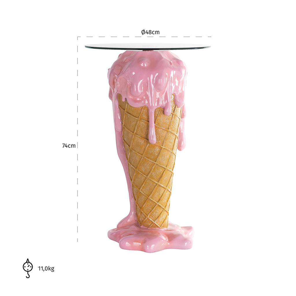 Bijzettafel Ice (Roze)