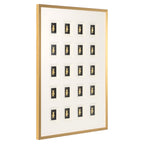 Wanddecoratie Beer blok 3D (Zwart/goud)