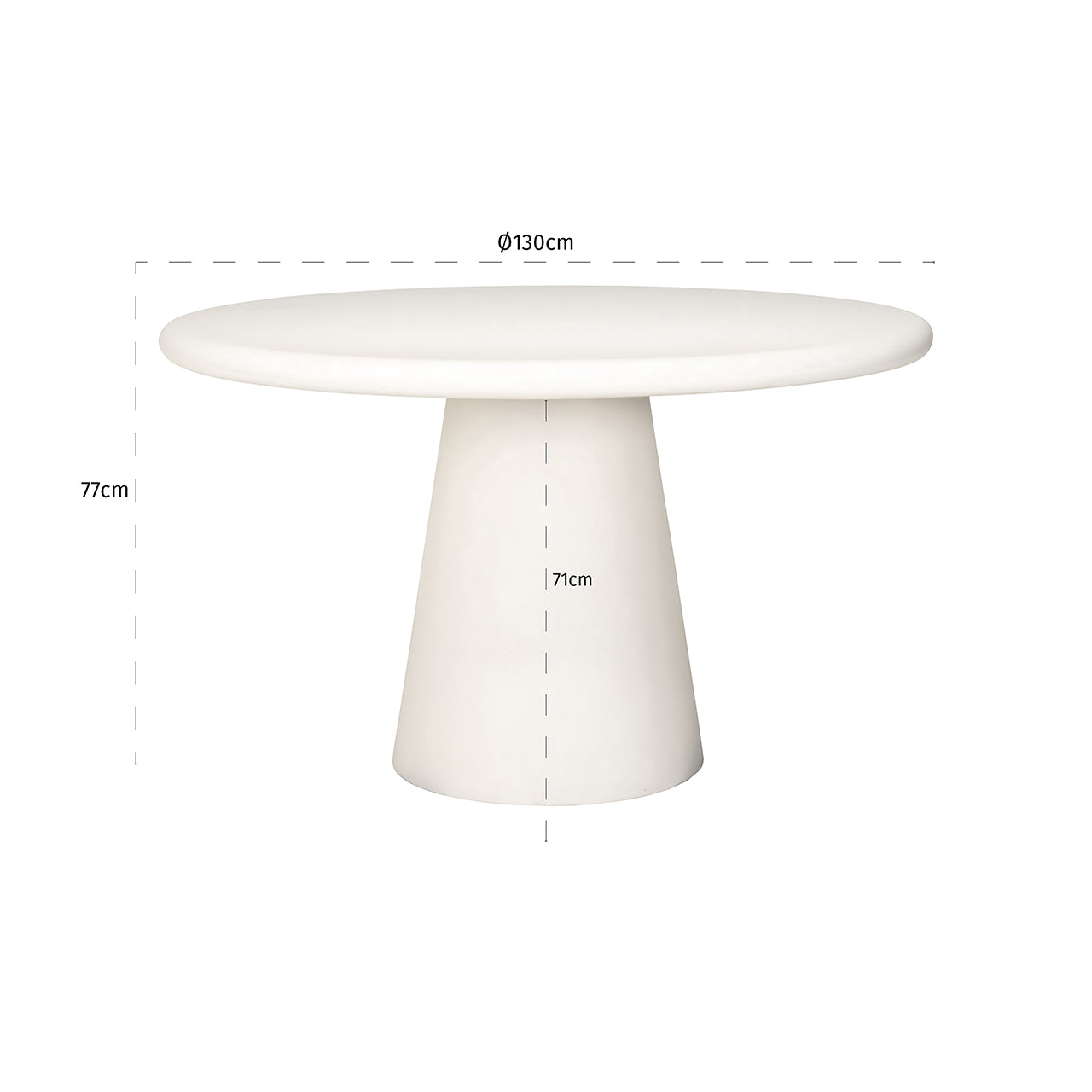 Eettafel Bloomstone (Wit)