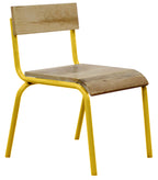 "Original chair wood-metal yellow (set of 2)"