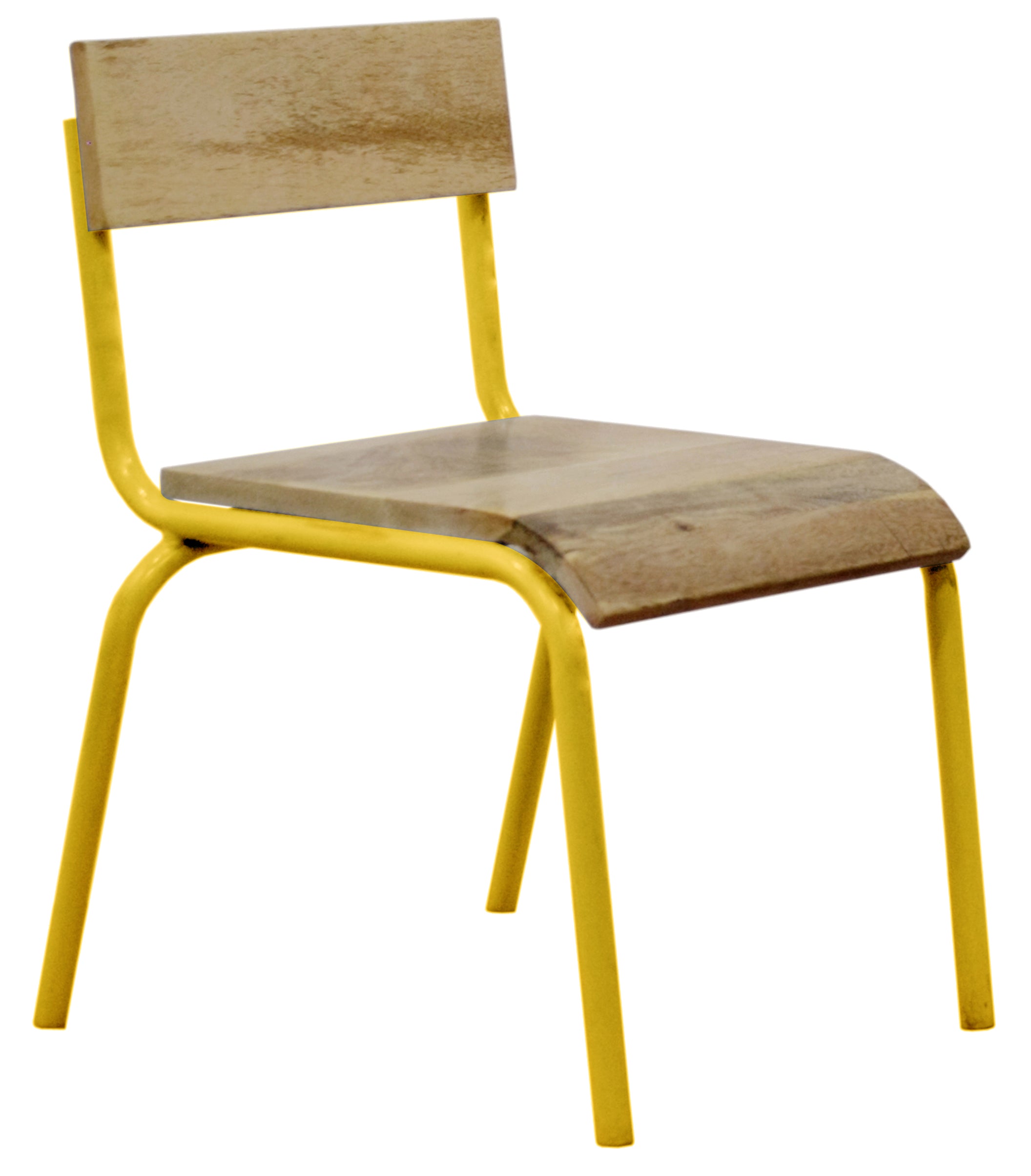 "Original chair wood-metal yellow (set of 2)"