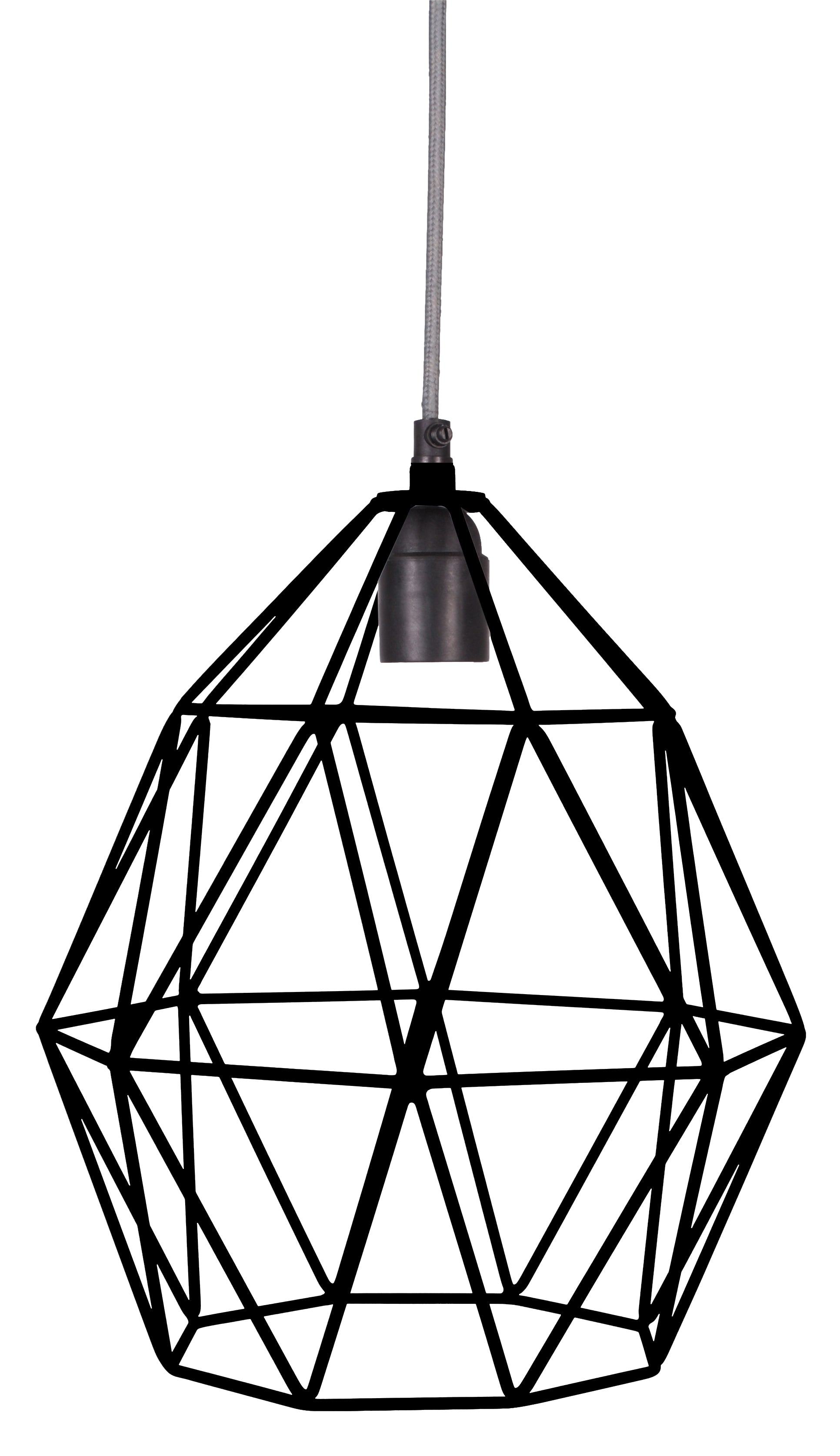 Wire hanging lamp black Ø27cm
