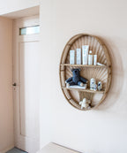 Message, rattan wall shelf