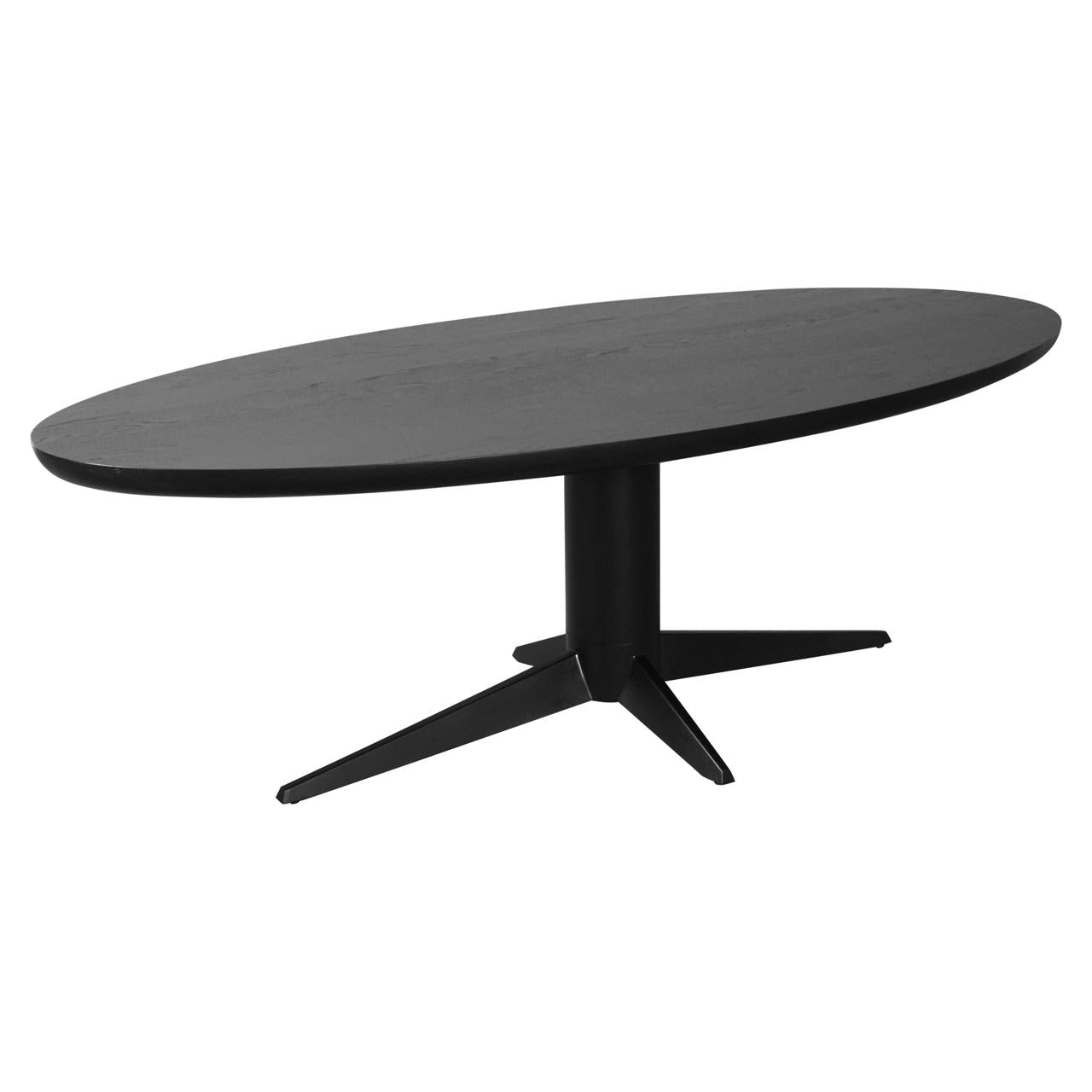 Eettafel Rayford zwart ovaal 230"