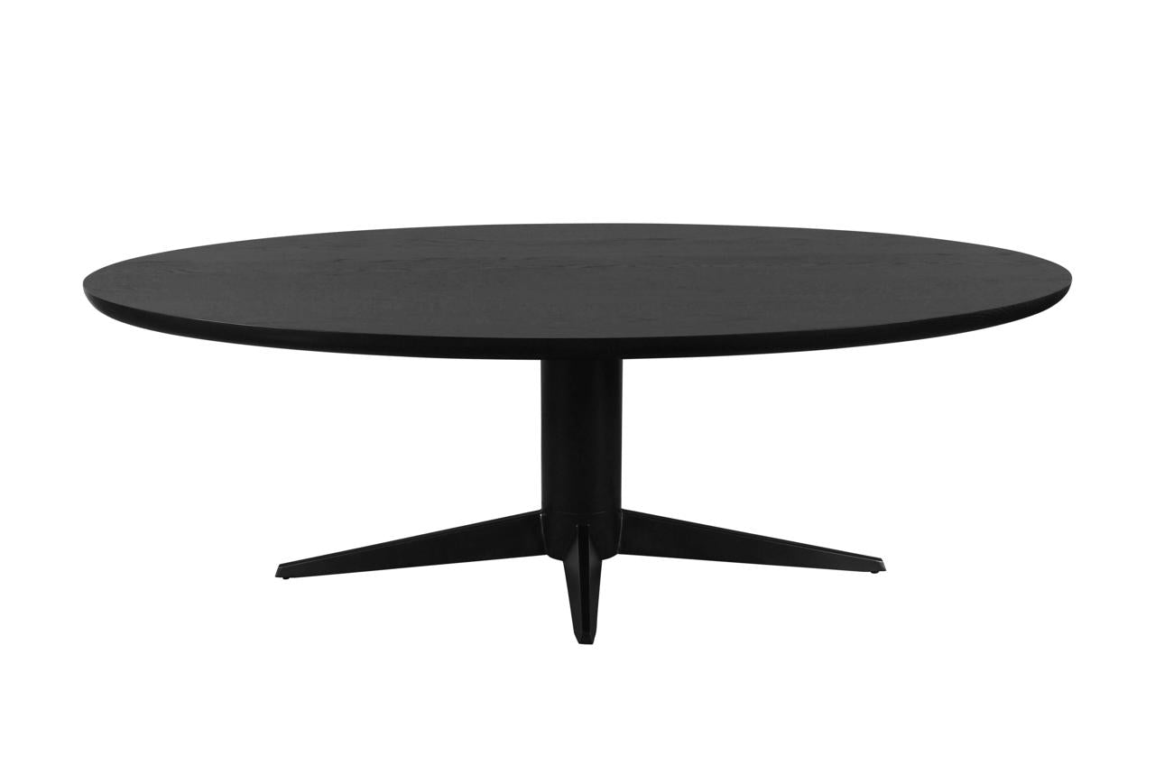 Eettafel Rayford zwart ovaal 230"