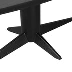Eettafel Rayford zwart ovaal 230"