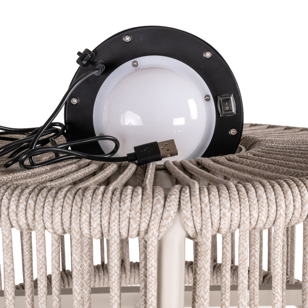 Buitenvloerlamp Lunar licht beige