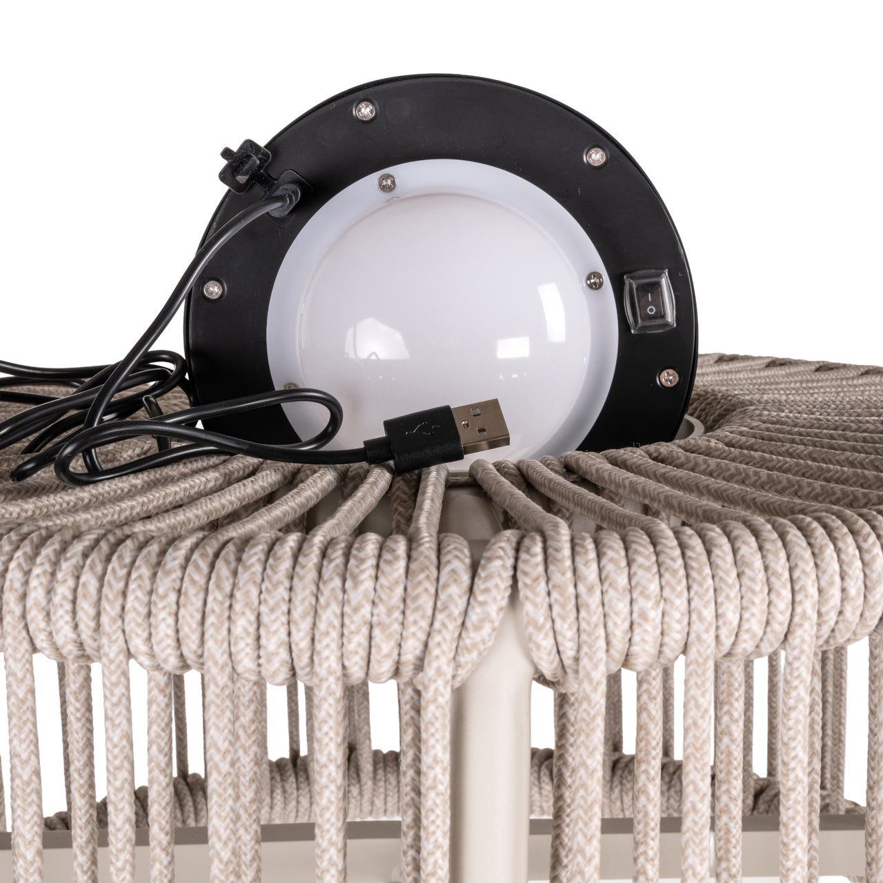 Buitenvloerlamp Lunar licht beige