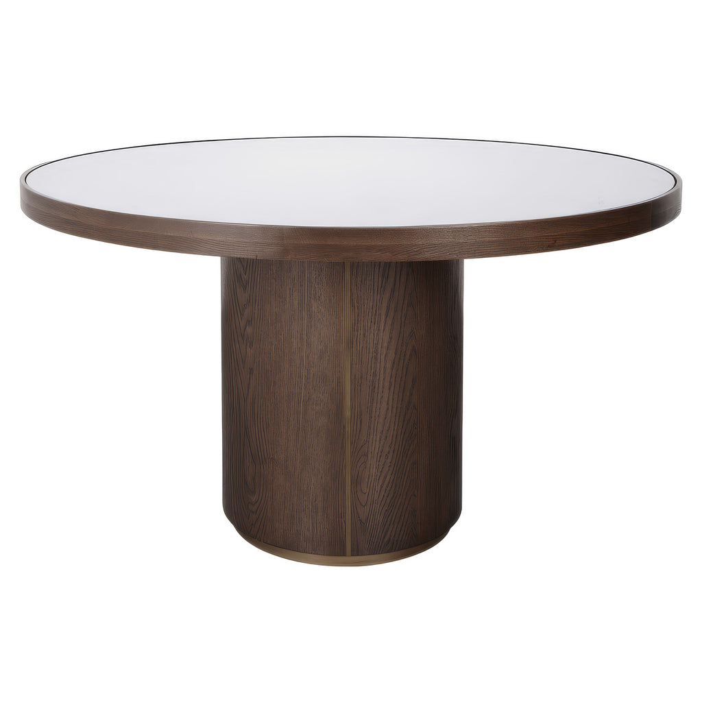 Eettafel Willox bruin 130Ø inclusief glas