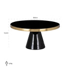 Taartplateau Elena (Zwart/goud)