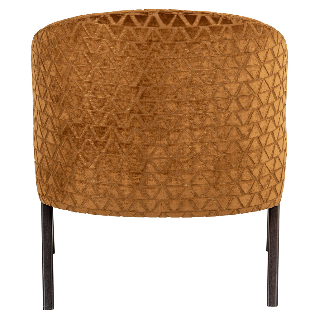 Fauteuil Mia gouden driehoek (Driehoek 2013 oud goud)