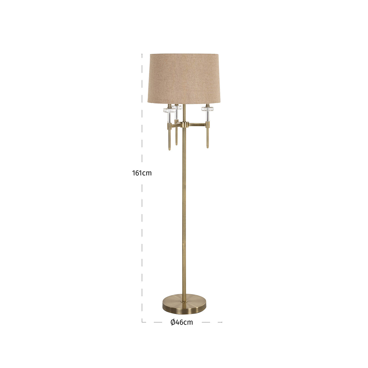 Vloerlamp Josie (Geborsteld Goud)