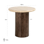 Bijzettafel Douglas 50Ø (Bruin)