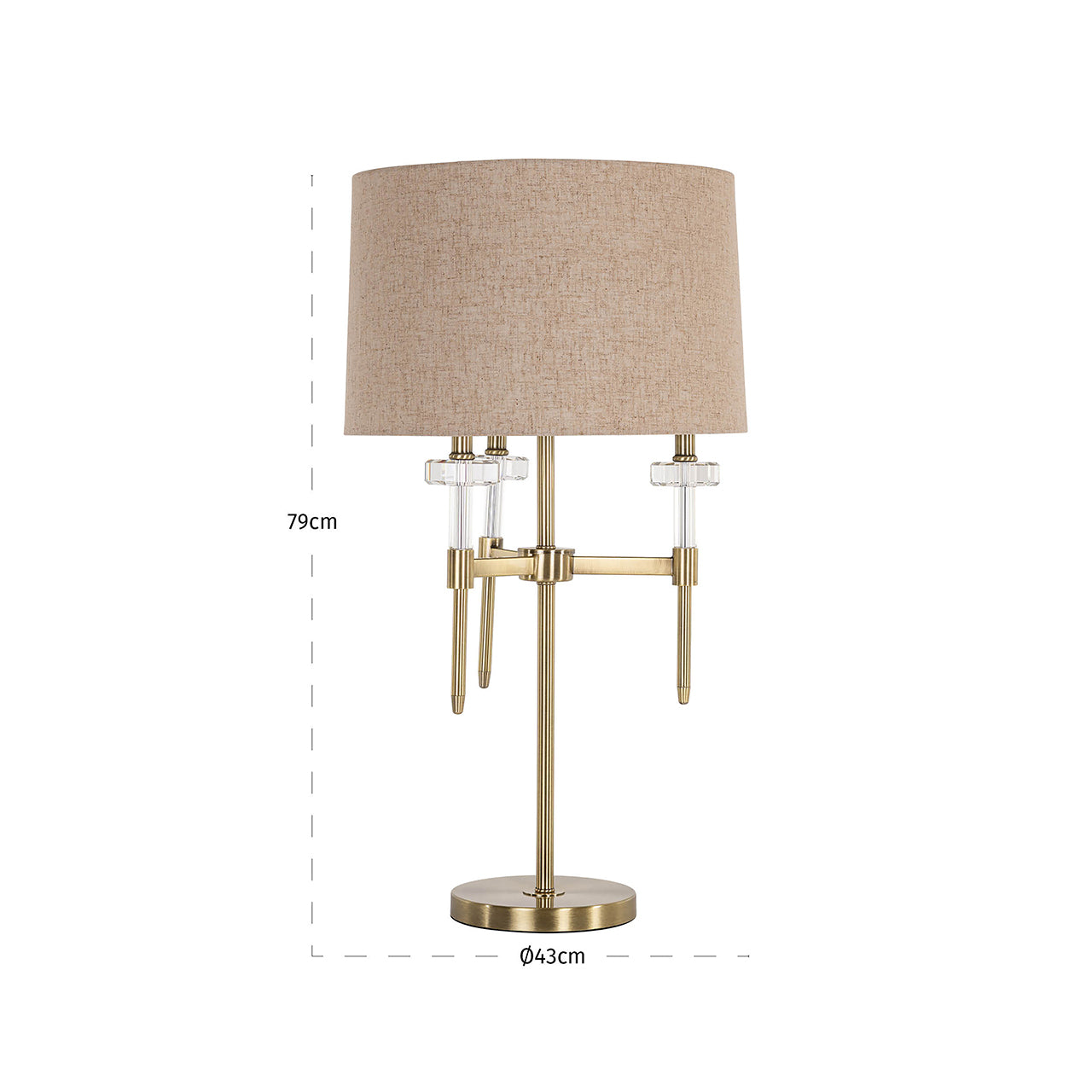 Tafellamp Josie (Geborsteld Goud)
