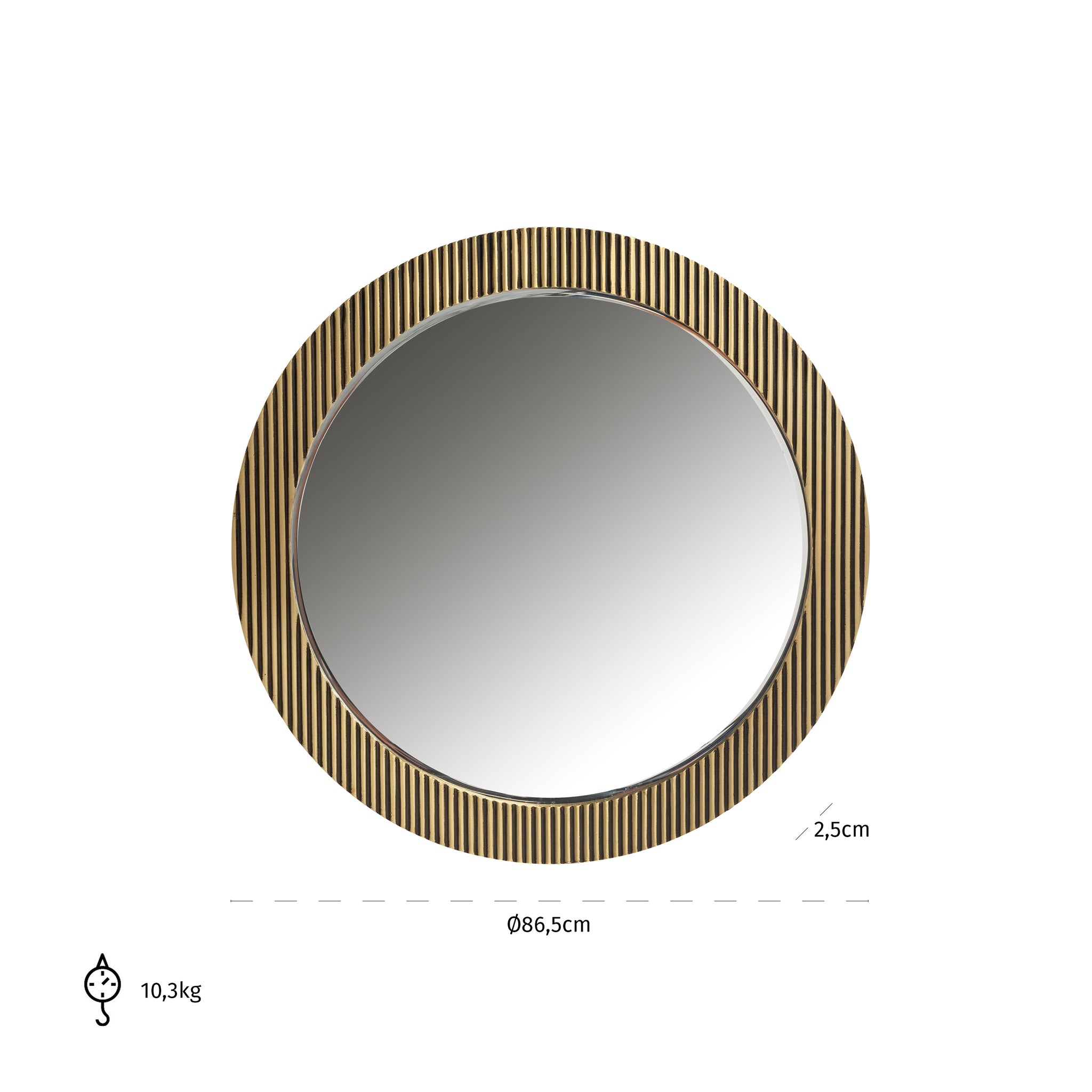 Spiegel Ironville 86Ø (Goud)
