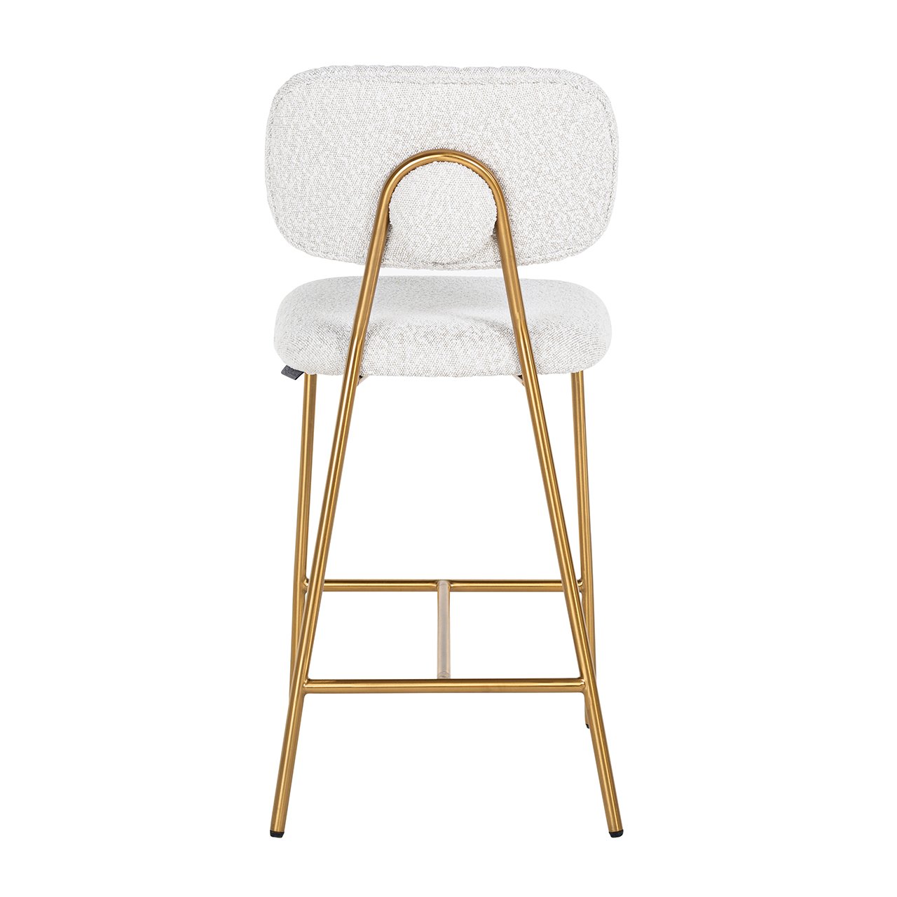 Counterstoel Xenia wit bouclé / geborsteld goud (Copenhagen 900 Bouclé White)