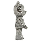 Decoratieobject Beer klein zwart (Zilver)