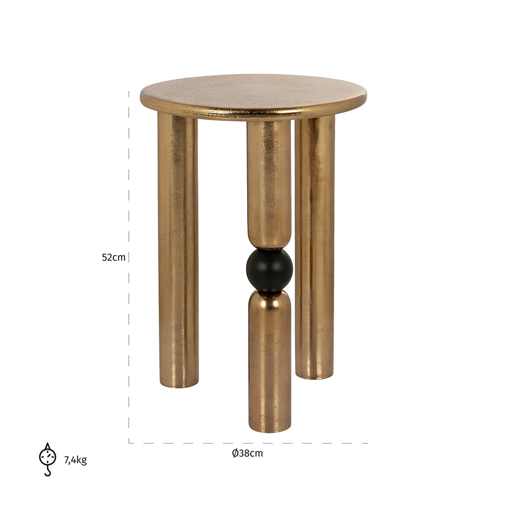 Bijzettafel Marshall 38Ø (Goud)