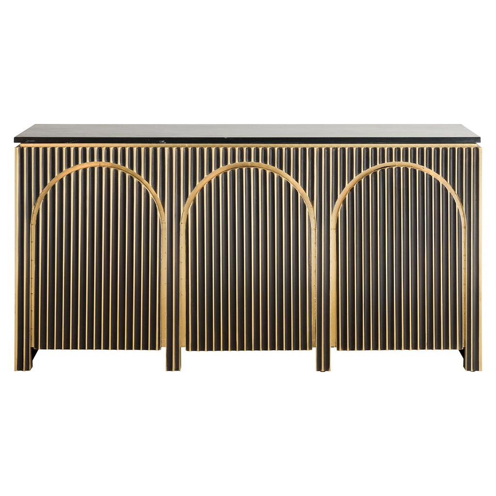 Dressoir Les Arcs 3-deurs (Geborsteld Goud)