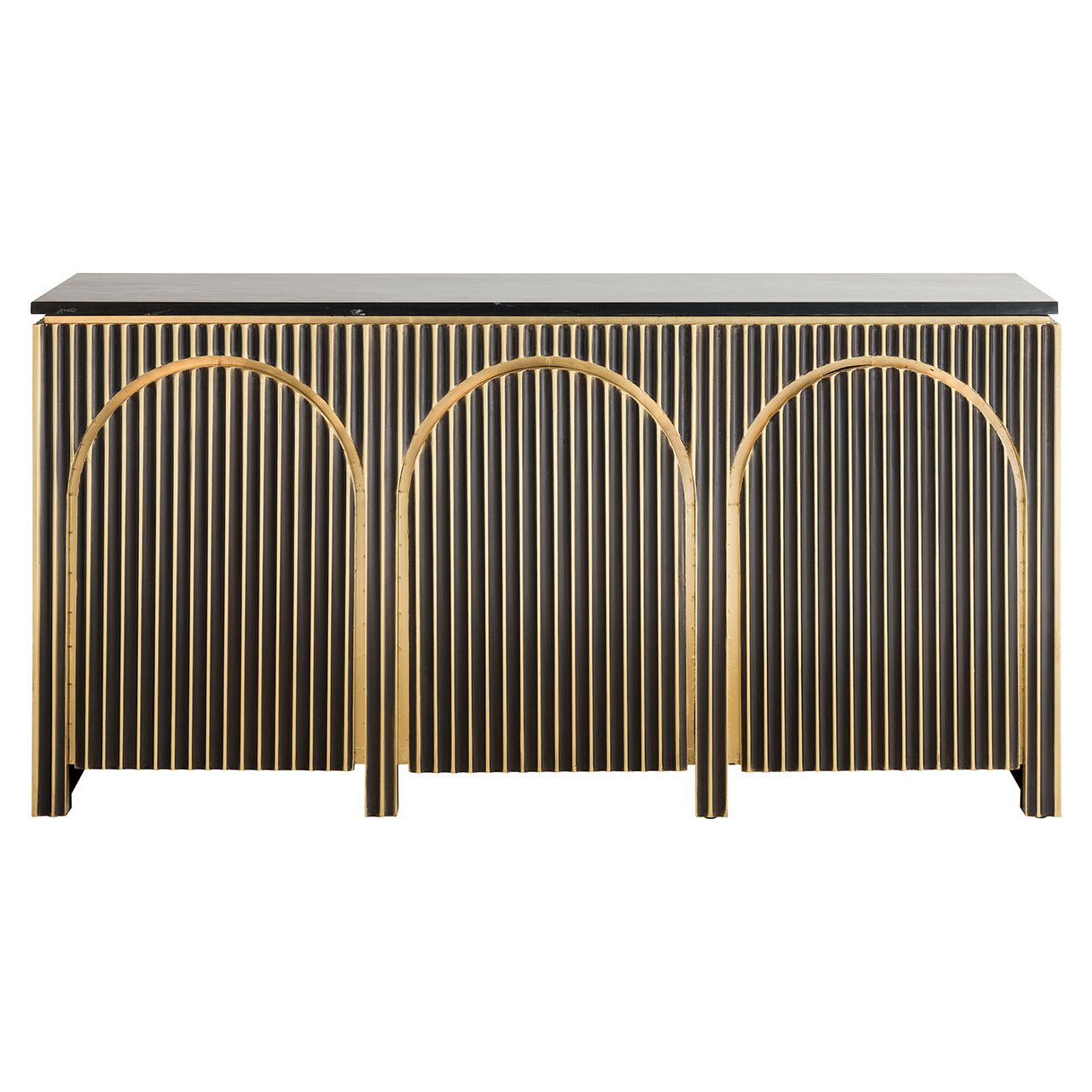 Dressoir Les Arcs 3-deurs (Geborsteld Goud)