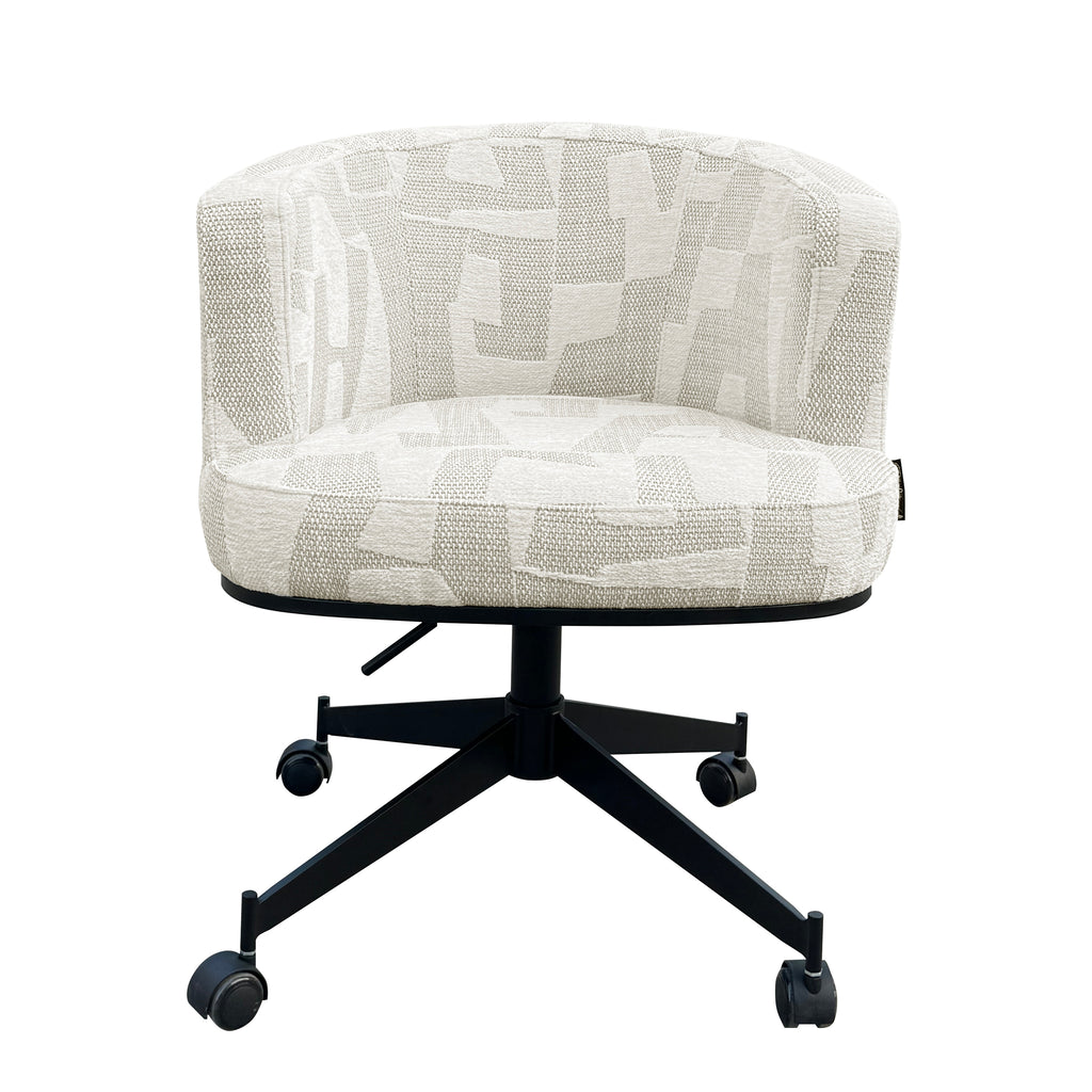Draaistoel Rochenne met wielen beige graffic (Beige graffic)