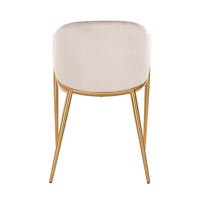 Stoel Gwen khaki fluweel brandvertragend (FR-Quartz 903 Khaki)
