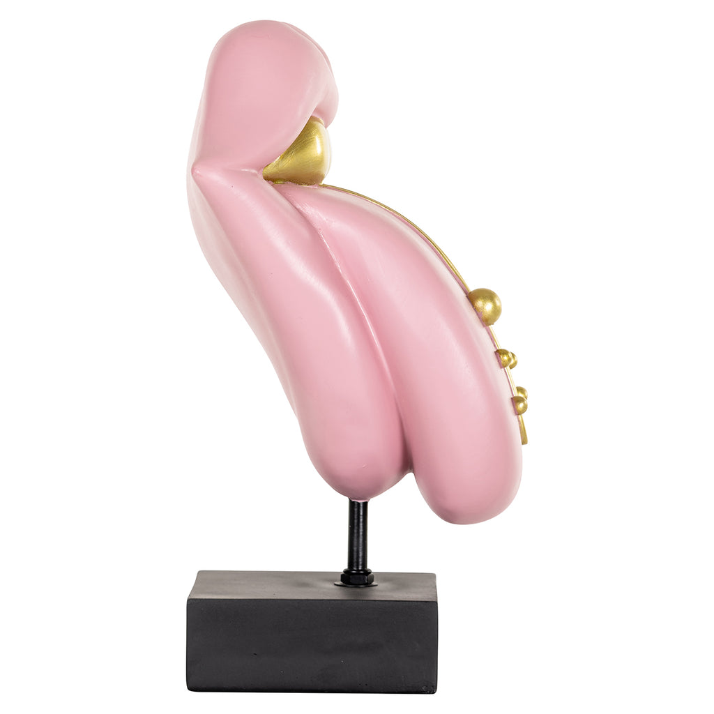 Deco object Tongue roze (Roze)