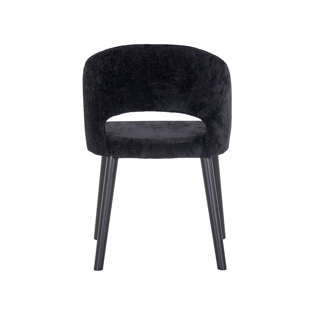 Stoel Savoy zwart chenille (Bergen 809 zwart chenille)