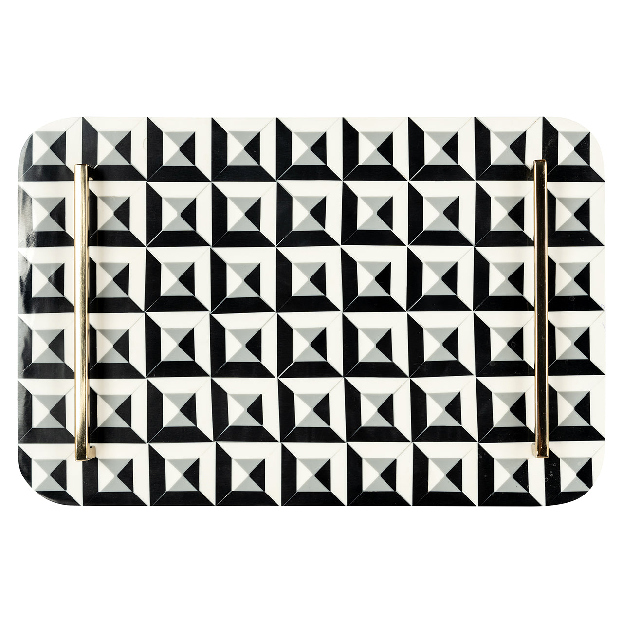 Dienblad Birte (Zwart/wit)