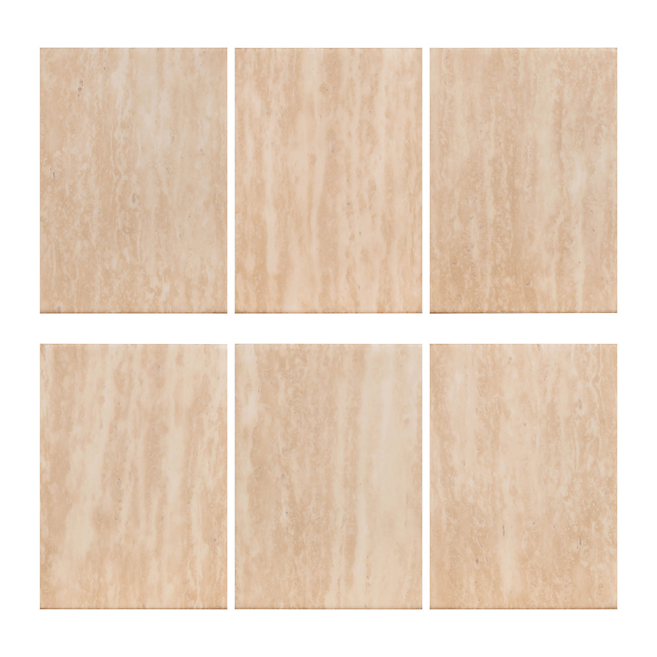 Eettafel Fictus 140Ø imitatie travertijn (Beige)
