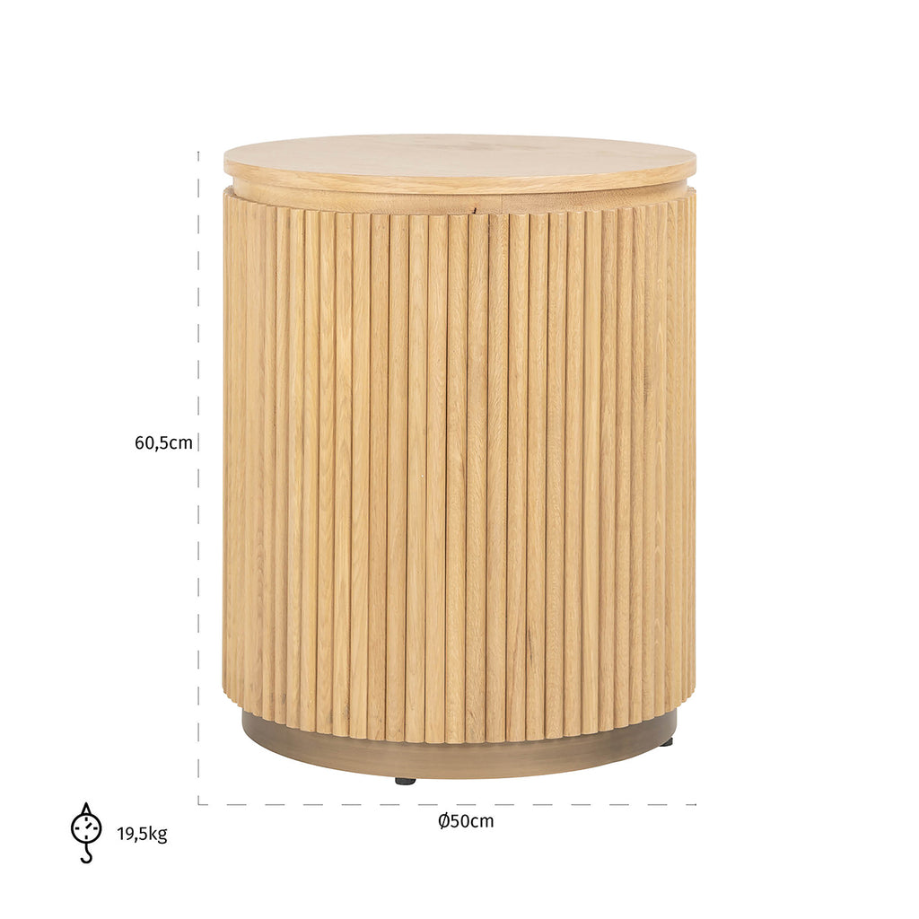 Bijzettafel Belfort 50Ø (Natuurlijk eiken)