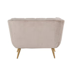 Fauteuil Huxley Khaki fluweel / Geborsteld goud (Quartz Khaki 903)