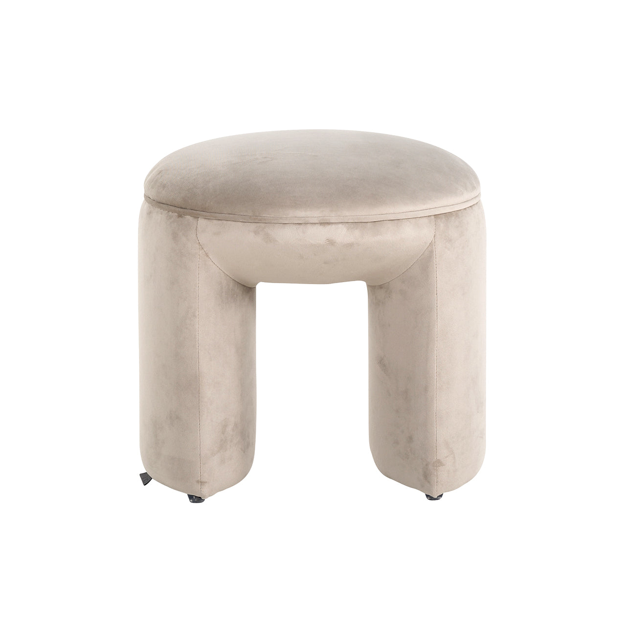 Poef Fargo khaki fluweel (Quartz Khaki 903)