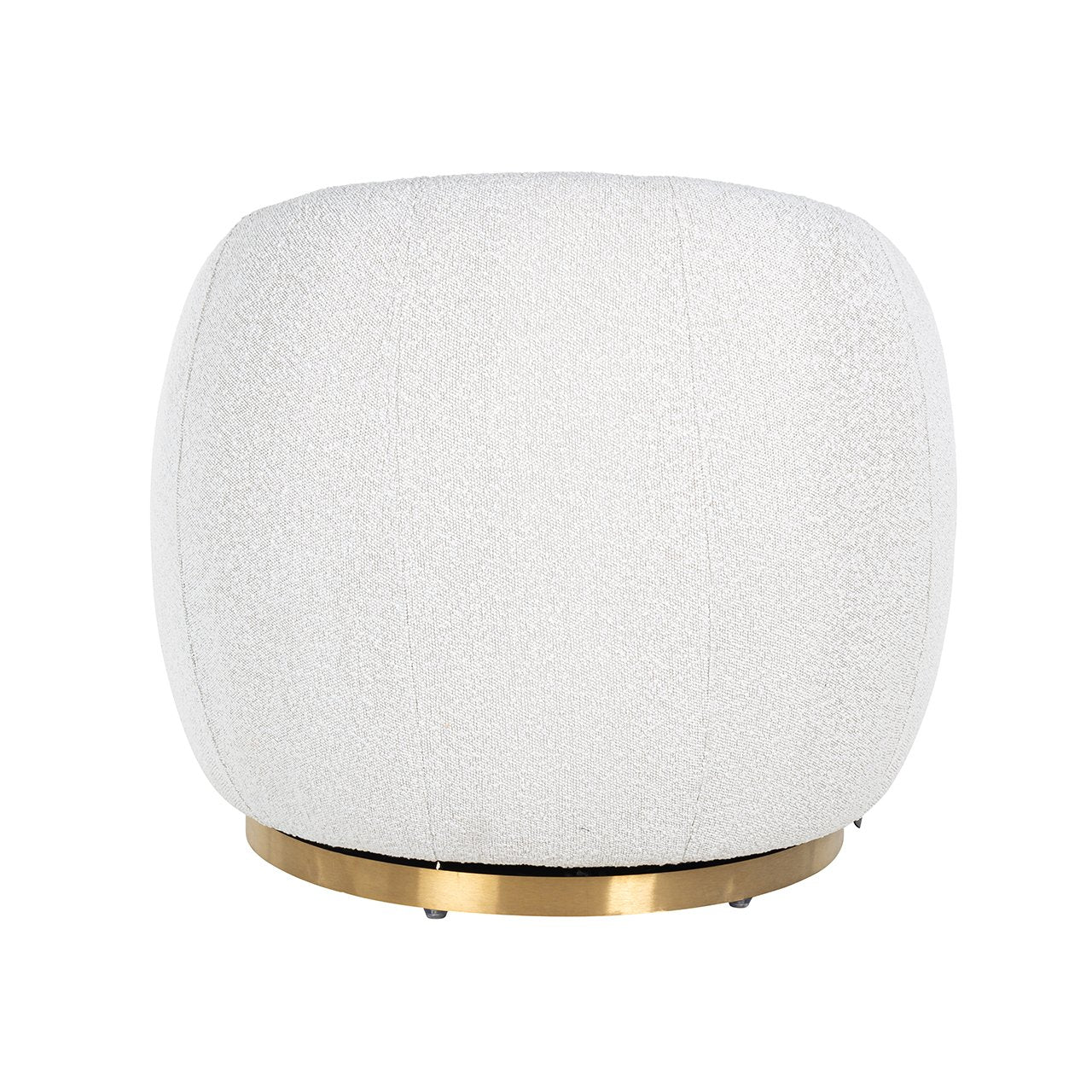 Draaifauteuil Jago wit bouclé / geborsteld goud (Copenhagen 900 Bouclé White)